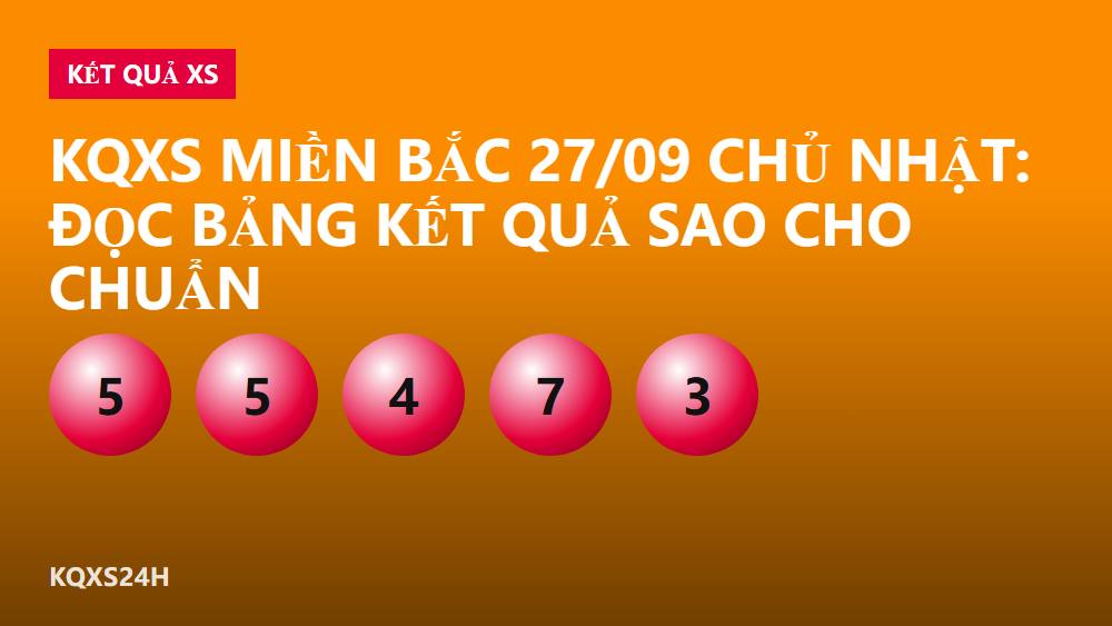 KQXS Miền Bắc 27/09 Chủ Nhật: Đọc Bảng Kết Quả Sao Cho Chuẩn