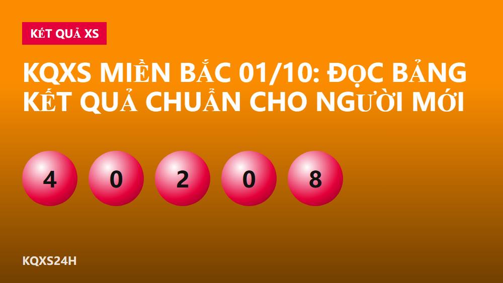 KQXS miền Bắc 01/10: Đọc bảng kết quả chuẩn cho người mới
