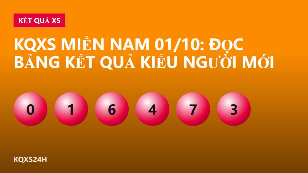 KQXS miền Nam 01/10: đọc bảng kết quả kiểu người mới